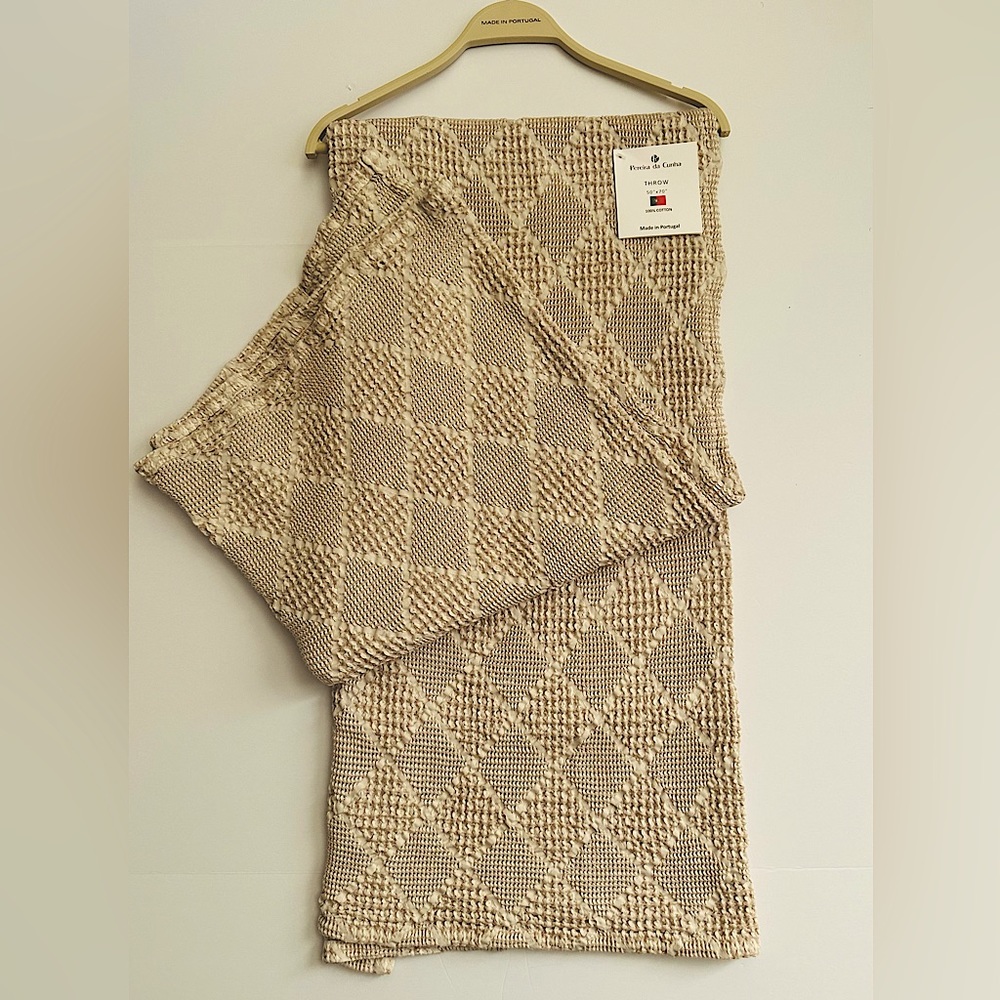 🎁Pereira da Cunha Throw - Cotton - Diamond Waffle